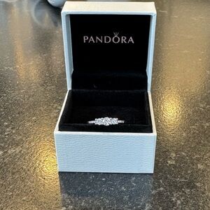 Pandora three-stone ring size 6